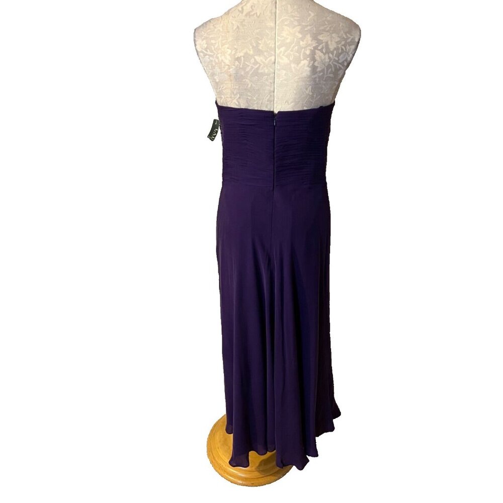 Ralph Lauren Dress 6 Purple Silk Flowy Midi NWT Date Wedding Party Cruise New - Picture 5 of 8